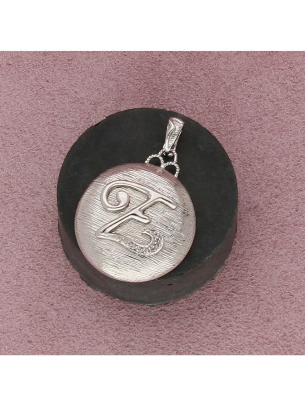 sterling silver diamond accent letter e initial enhancer pendant